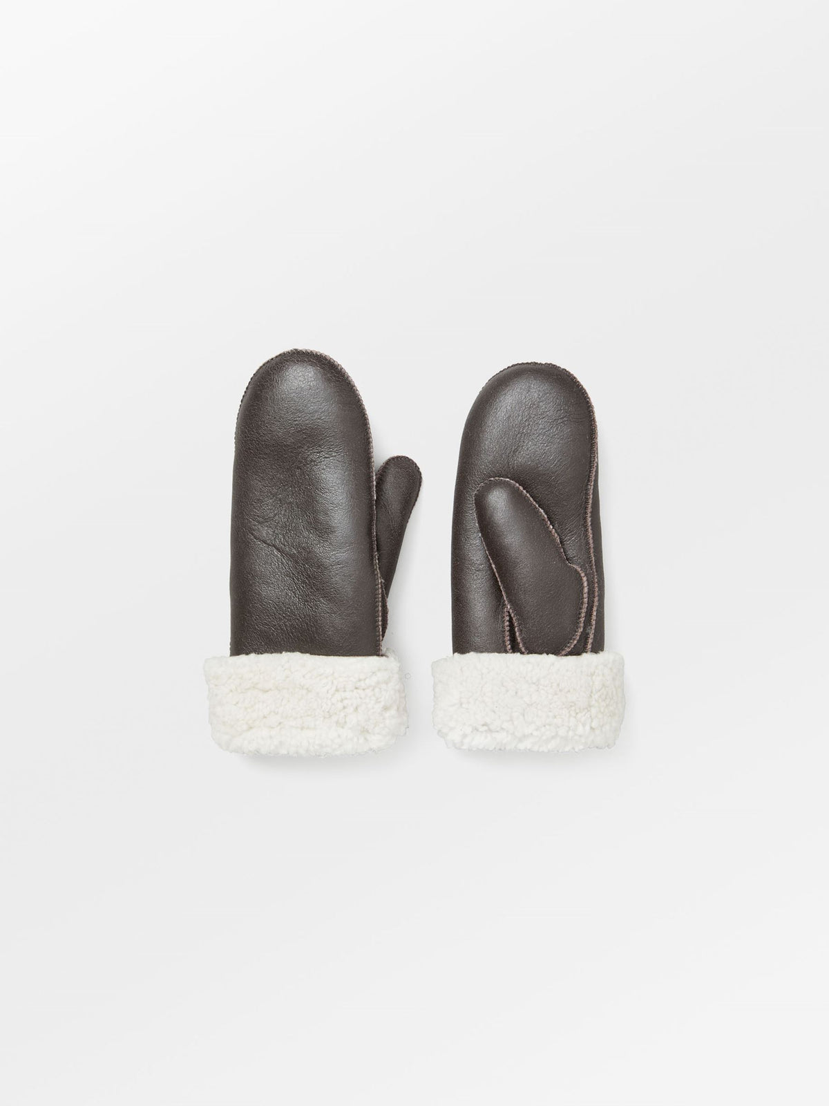 Doa Smooth Shearling Mitten Gloves - Becksöndergaard
