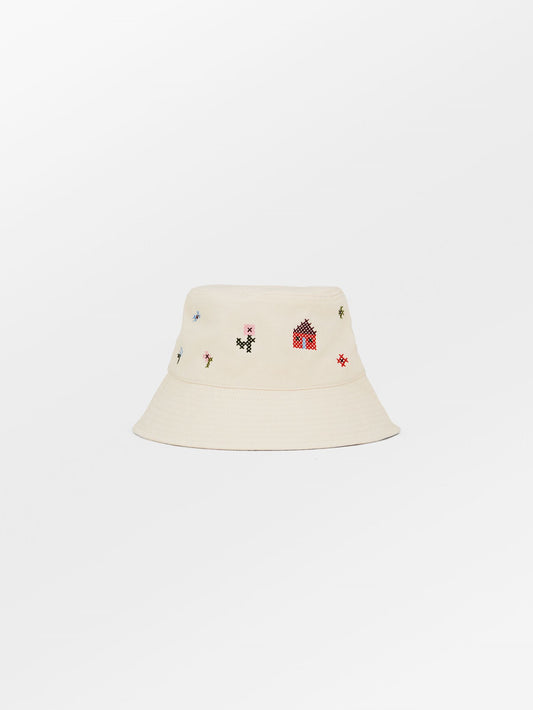 Embroidered Cotta Bucket Hat Clothing - Becksöndergaard