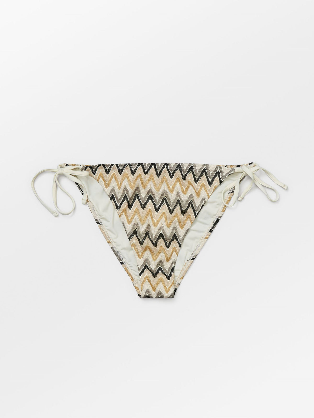Amber Bikini Bottom - Beige/Sort Clothing - Becksöndergaard