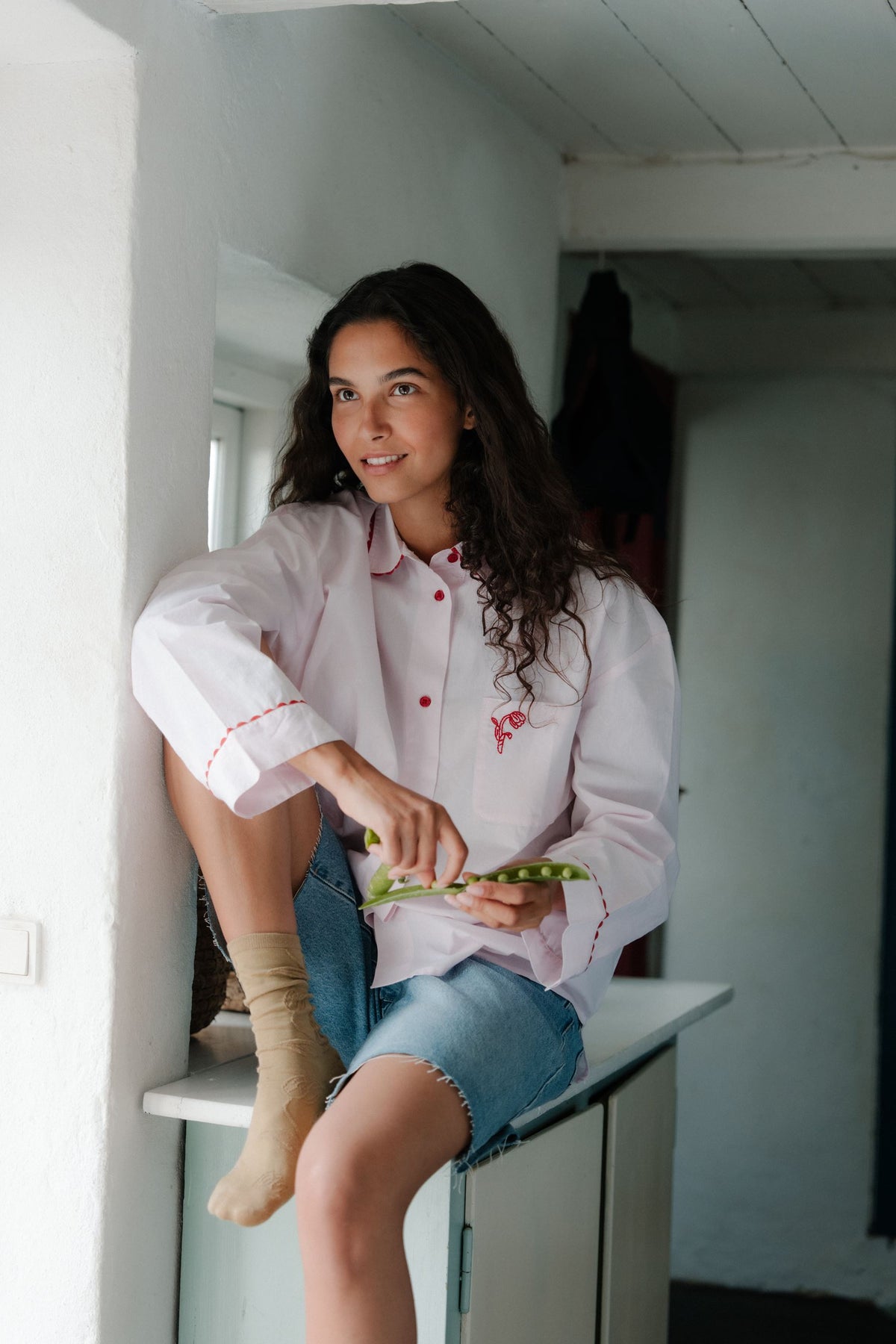 Scallop Pyjamas Shirt Clothing - Becksöndergaard