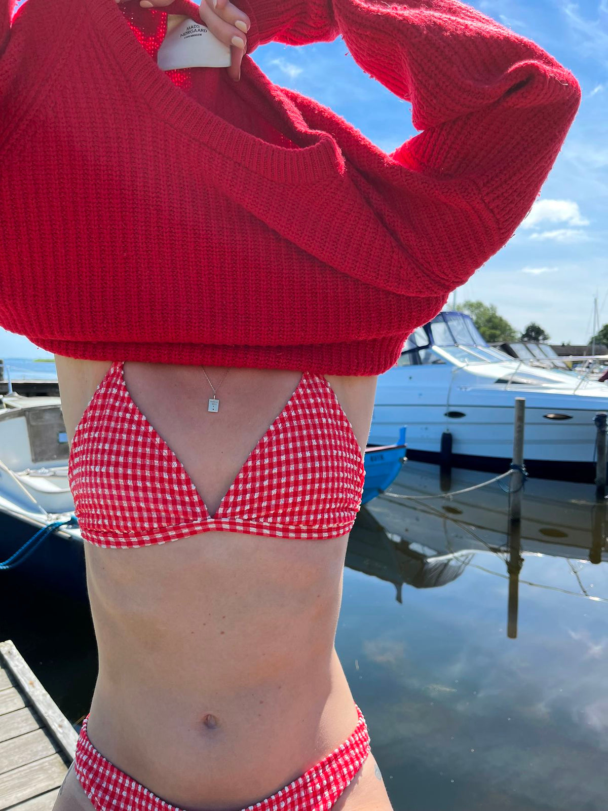 Seersucker Estee Bikini Top Clothing - Becksöndergaard