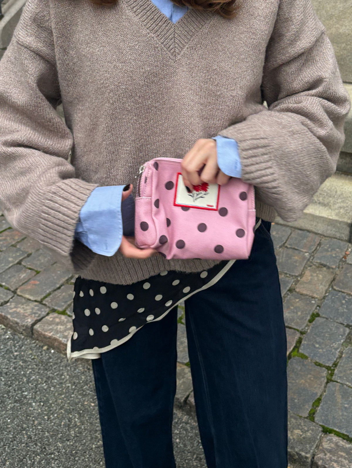Polka Canvas Pouch Bag OneSize - Becksöndergaard