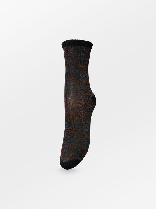 Dina Solid Glittersock - Multi col. Socks - Becksöndergaard